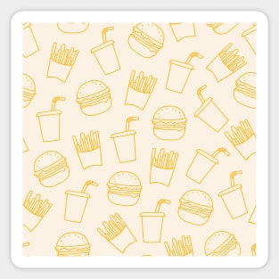 Fast Food Pattern Sticker